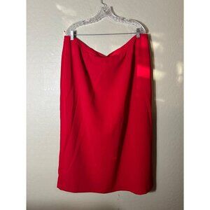 New Worthington Solid Red Skirt Size 22W